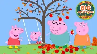 Peppa Pig Visits the NEW Swing Adventure! 🍎 | Peppa & George: Apple Tree Park | Cartoon | 22 Mins