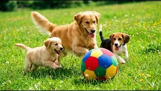 🐕🐾 Adorable Puppies Playing Together Outdoors | Cute Dog Barking & Fun Moments