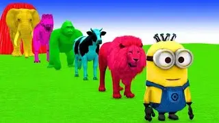 ANIMALS|Bright COLORS | Animals for Kids &brvbar; Learn Pets &brvbar; 3D Animation &brvbar; Learn Colors