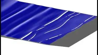Boussinesq simulation 2D irregular waves onto shallow reef