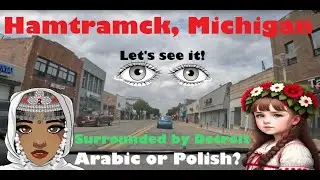Driving🚗 HAMTRAMCK, MICHIGAN (Detroit): 🚗Polish or Muslim? 🚗Cool-looking city!