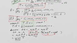 Decomposing acceleration vector using tangent, normal, and binormal vectors