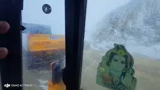  I took shelter in a JCB cabin, thanks to the kind driver who saved me 4m the freezing storm.