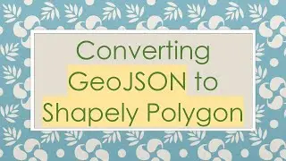 Converting GeoJSON to Shapely Polygon