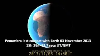 November 2013 Hybrid Solar Eclipse animation