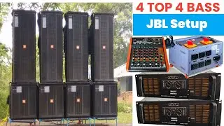 JBL 4 Top 4 Bass Setup 🔥 | Shaadi & DJ Program King 👑