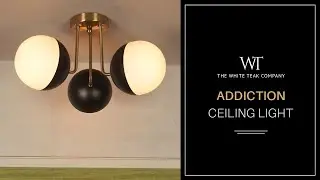 Addiction Ceiling Light | White Teak