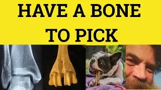 🔵 Idioms - A Bone to Pick WIth Somebody - Vocabulary Builder - ESL British English Pronunciation