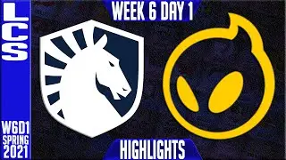 TL vs DIG Highlights | LCS Spring 2021 W6D1 | Team Liquid vs Dingitas