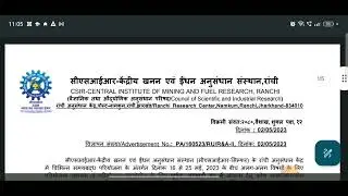 CSIR-CENTRAL INSTITUTE OF MINING AND FUEL RESEARCH, RANCHI | Latest Jobs