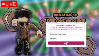 💸🔴Pls Donate [LIVE🔴]💸 |🔴 Donating Robux To Viewers!🔴🔴TTS Enabled🔴(NOT FAKE) + 5k robux gw in discord