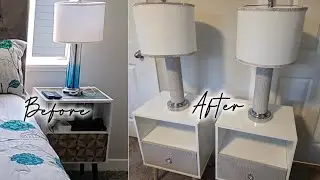 Cheap but Chic DIY with Contact Paper || Refresh  Lamps & Nightstands #diy #contactpaper 