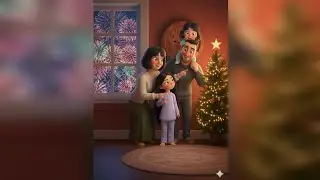 ليلة رأس السنة ✨ حكاية دافئة عن العيلة والحب | قصة قبل النوم للأطفال 👨‍👩‍👧‍👧💫