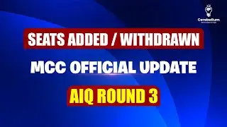 MCC Surprise Update Seats Added/Removed in Round 3 | NEET PG 2025 AIQ