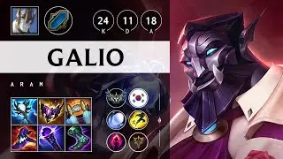 Galio ARAM: Quadra Kill, Unstoppable - KR Challenger Patch 14.20