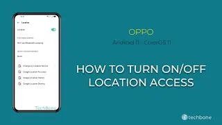 How to Turn On/Off Location access - Oppo [Android 11 - ColorOS 11]