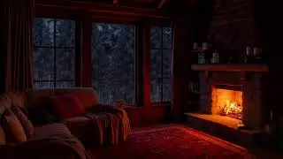 Relaxing Rain And A Fireplace Help You Sleep Soundly 🔥 - Study, Relax, Sleep Well