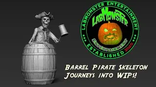 Quick pose for the Barrel Pirate Skeleton