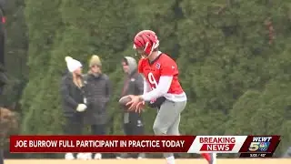 Burrow listed as full practice participant Wednesday for Bengals