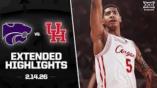 Kansas State vs. #3 Houston Extended Highlights | 2025-26 Big 12 Men's Basketball