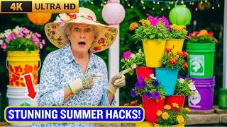 5 EASY DOLLAR TREE DIY GARDEN IDEAS FOR SUMMER/CHEAP PATIO AND PORCH HACKS #easygardening