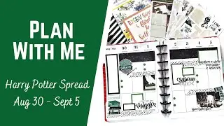 Plan with Me - Classic Happy Planner - Harry Potter Spread for Hogwarts Back to School