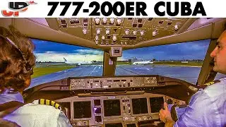 AIR EUROPE🇮🇹 Полет Boeing 777-200ER в плохую погоду на Кубе🇨🇺 (2000)