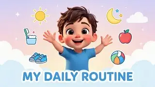 My Daily Routine 🎶 | Wake &bull; Brush &bull; Play &bull; Sleep | Kids Song