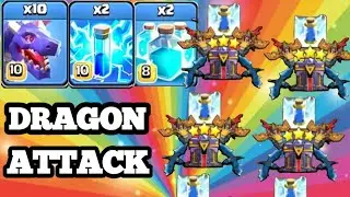 Dragon clone attack strategy with zap spell II best th15 attack strategy in coc