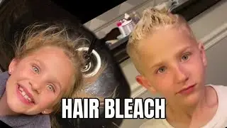 Hair CUTS & BLEACH on all 4 Kids!!