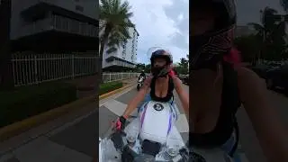 Pink Hair Biker Chick 🩷 #spotted #pinkhairbikerchick