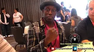 Wesley Snipes on Blade Cosplay Marvel @ NBC's The Player SDCC 2015 by Cosplayer Nation