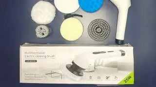 Multifunctional electric cleaning brush detailed unboxing 