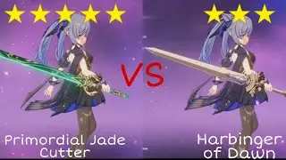 Jade cutter vs Harbinger of dawn | Keqing comparison