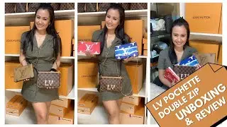 Unboxing of Louis Vuitton Pochette Double Zip | Luxury Amethyst