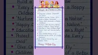 Slogan on Children's Day | 10 best Slogans On Children's Day | #slogan #childrensday #shorts #short