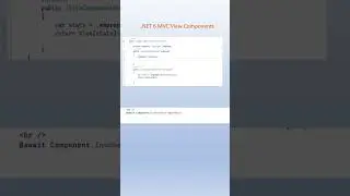 .NET6 MVC View Components