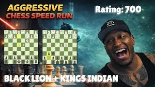 TACTICS WIN GAMES | Aggression Speedrun Ep. 11 | 700 Elo | Black Lion + King's Indian Defense