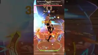 Test Number 2(Four Piece Pyro Damage set with C0R1 Xilonen) #genshinimpact #hoyocreators #aether