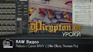 УРОК: Работа с Сanon RAW 1 (After Effects, Premiere Pro)