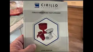 Processing Tomatoes to make spaghetti and pizza sauce Cirillo Houseware Fruit Strainer