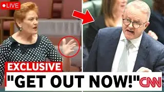 Anthony Albanese GO&pound;S BALL!STIC As Pauline Hanson D&pound;STROYS Labor LIVE In Parliament 