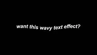 wavy text effect | after effects tutorial