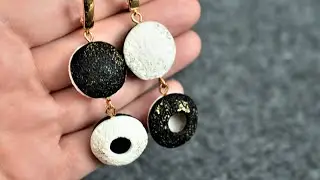 easy polymer clay earrings tutorial Fimo hollow beads