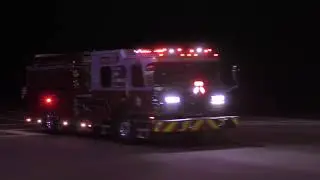 Pasco County Fire Rescue Engine 21, Battalion 1, and Truck 1 Responding