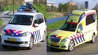 A1 Ambulance 09-135 en 2x politie met spoed naar geweldsdelict in Amersfoort