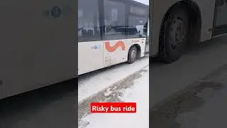 Risky bus ride in Norway. #norway #snow #travel #indian #nrivlogs #norwaytourism