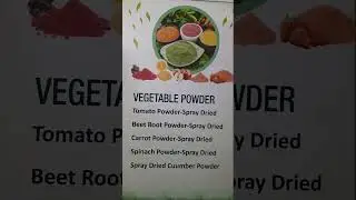 spray-dried fruit powders, vegetable powders, coconut milk powder, and natural food ingredients