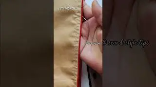 How to attach Piping 💟 #piping  #sewinghacks #shorts #diyideas