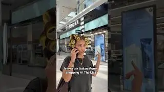 Итальянские мамы в Нью-Йорке делают покупки в торговом центре